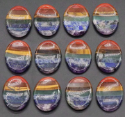 Chakra Crystal Palm Stone – Natural Worry Stone (1.4 x 1.8 inches)