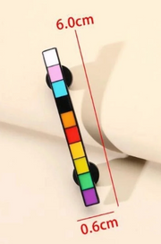 Progress Pride Flag Brooch – Inclusive LGBTQ+ Pin
