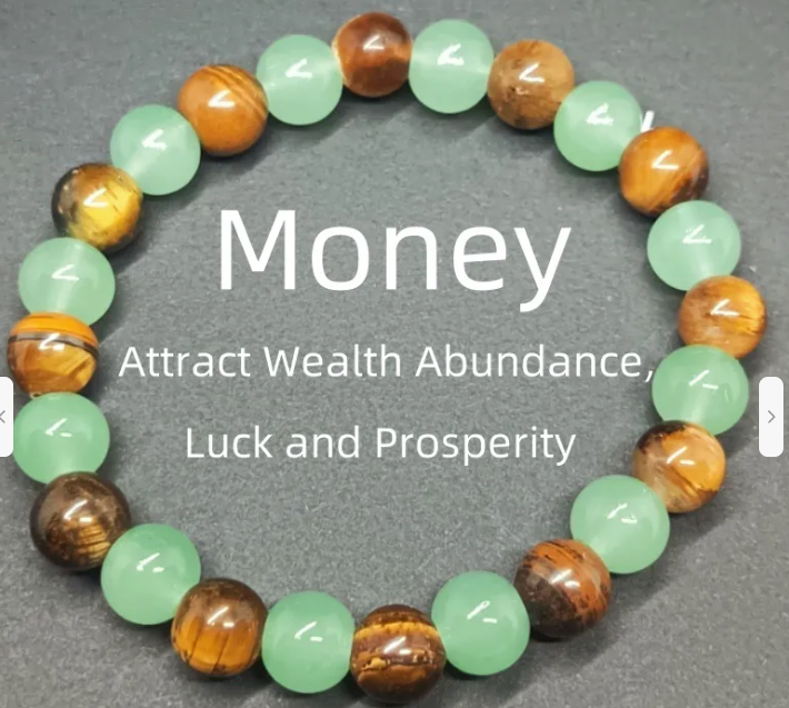 Green Aventurine & Tiger’s Eye Prosperity Bracelet – Abundance, Confidence & Luck (Medium–Large Wrists)