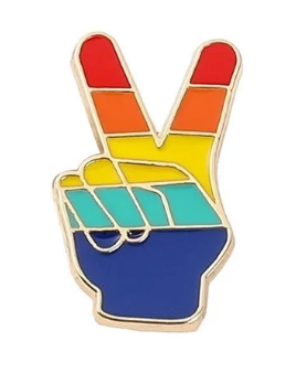 LGBTQ+ Rainbow Pride Flag Enamel Pin – Many Fabulous Styles