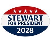 "Stewart 2028" Political Campaign Sticker - Jon Stewart