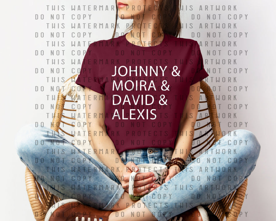 Schitts Creek: Johnny & David & Moira & Alexis Graphic T-Shirt