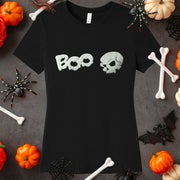 Skull Boo Glow in the Dark Puff Halloween T-Shirt