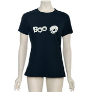 Skull Boo Glow in the Dark Puff Halloween T-Shirt