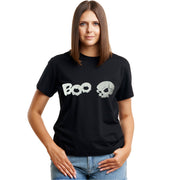 Skull Boo Glow in the Dark Puff Halloween T-Shirt