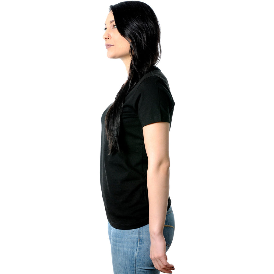 I hate everyone Black Tapered V-Neck T-Shirt