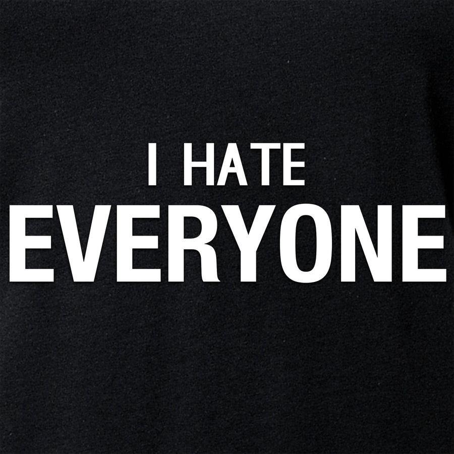 I hate everyone Black Tapered V-Neck T-Shirt