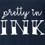 Pretty in Ink Navy Tapered V-Neck T-Shirt