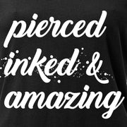 Pierced Inked & Amazing Black Tapered V-Neck T-Shirt