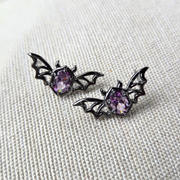 BAT STUD EARRINGS WITH SPLARKLING ZIRCON STONES
