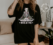 Breathe | Botanical Meditating Skeleton Tee