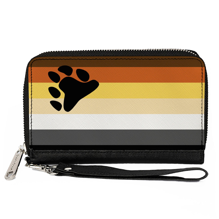 Bear Pride Flag Zip Around Rectangle Wallet