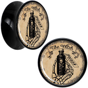 Witches Brew Poison Potion Halloween Black Acrylic Plug Set 0G to 20mm