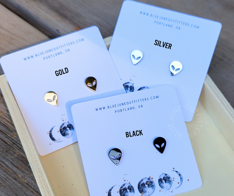 Alien UFO Stud Earrings