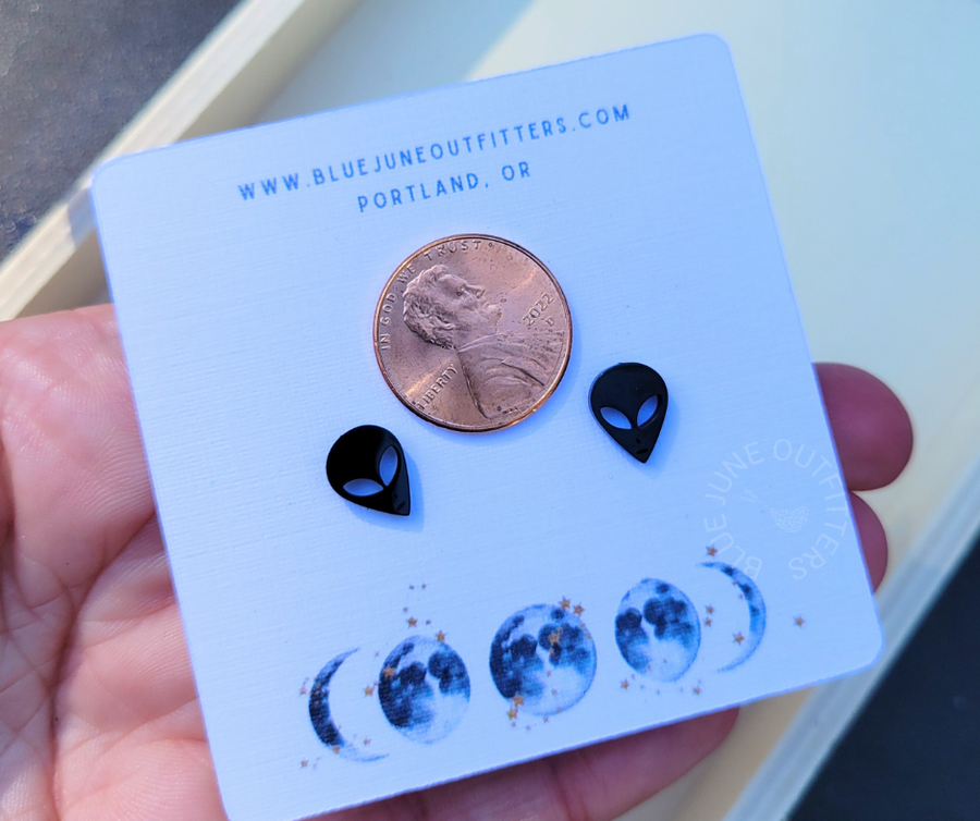 Alien UFO Stud Earrings