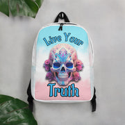 Live Your Truth Trans Sugar Skull Minimalist Backpack