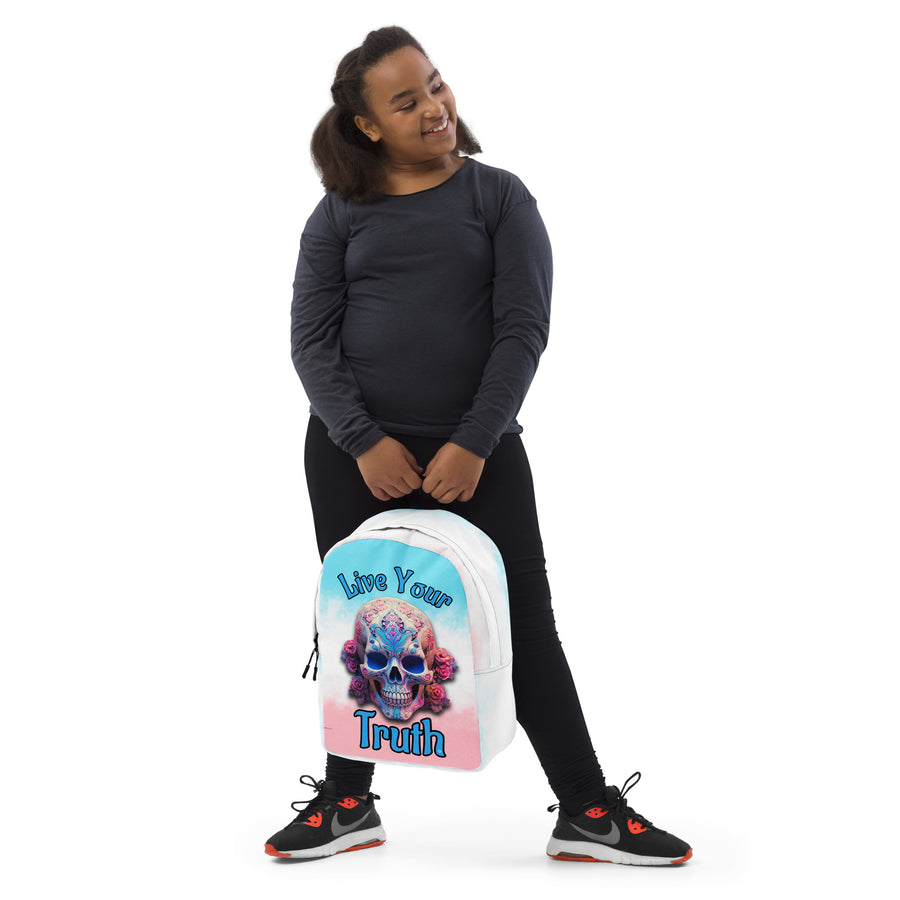 Live Your Truth Trans Sugar Skull Minimalist Backpack