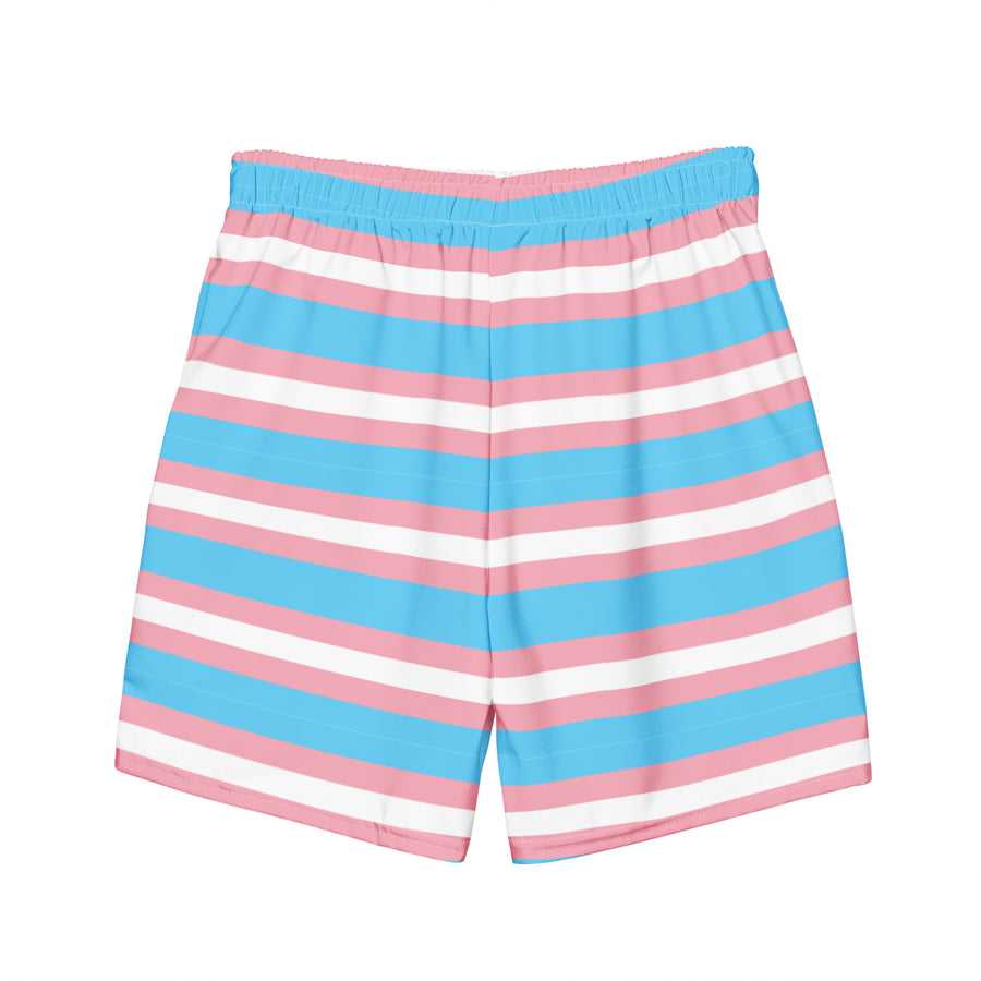 Trans Flag Men's swim trunks