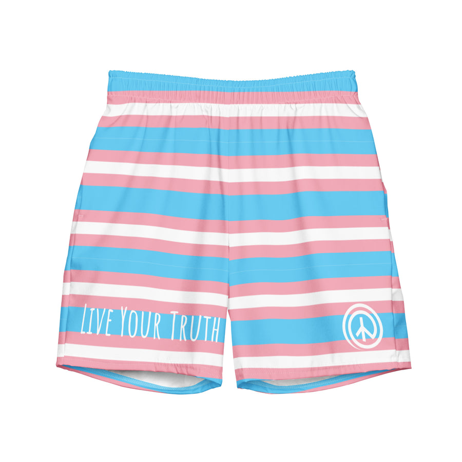 Trans Flag Men's swim trunks