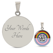 You Are Safe With Me Rainbow Pendant Necklace – Affirmation Jewelry