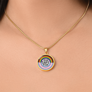 You Are Safe With Me Rainbow Pendant Necklace – Affirmation Jewelry