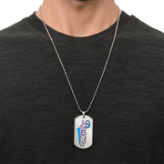Brave Dog Tag Necklace – Trans Pride Affirmation Pendant