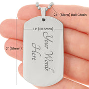 Brave Dog Tag Necklace – Trans Pride Affirmation Pendant