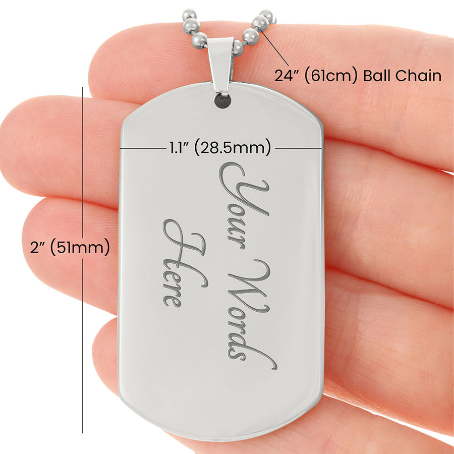 Brave Dog Tag Necklace – Trans Pride Affirmation Pendant