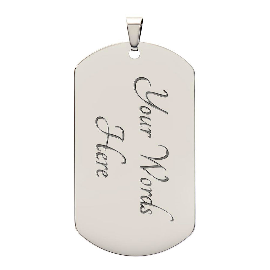 Brave Dog Tag Necklace – Trans Pride Affirmation Pendant