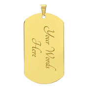 Brave Dog Tag Necklace – Trans Pride Affirmation Pendant
