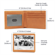 Joy Is Our Rebellion Leather Wallet – Queer Love Heirloom Bifold