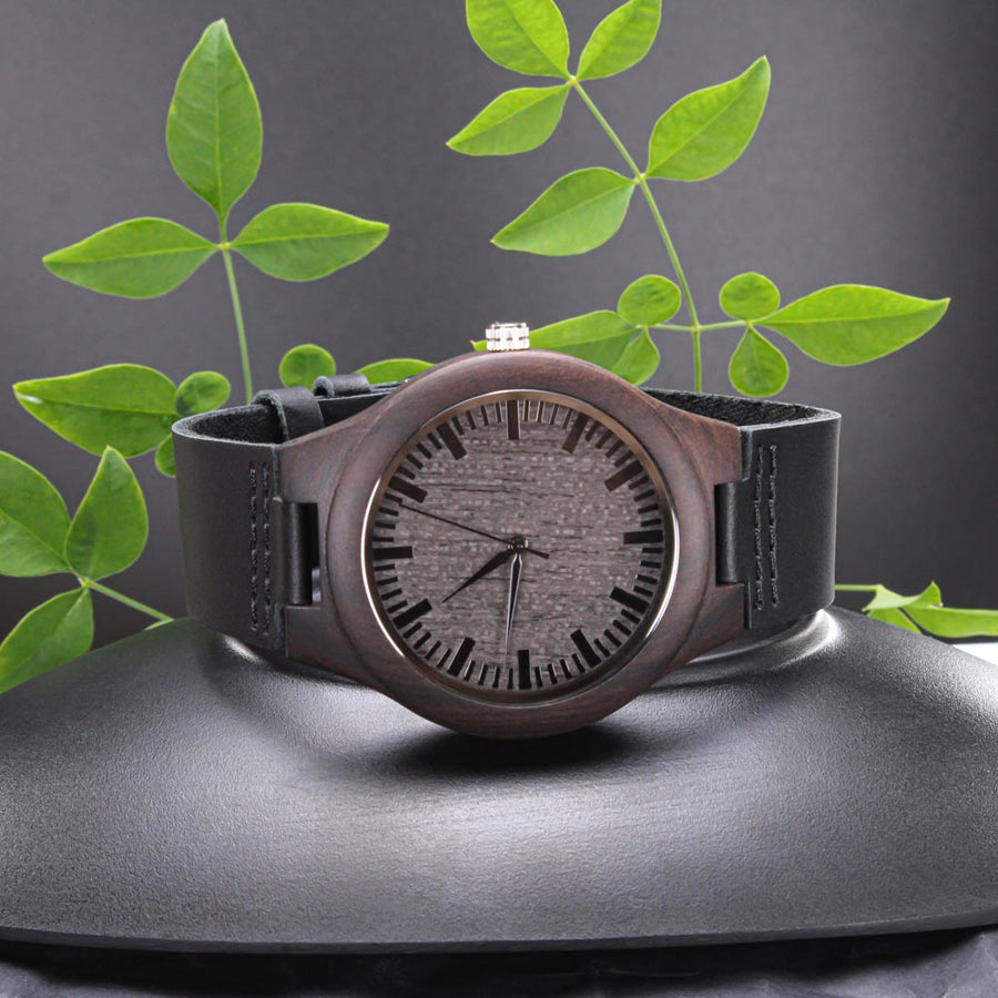 Live Your Truth Wooden Watch –T Symbol Men's Watch