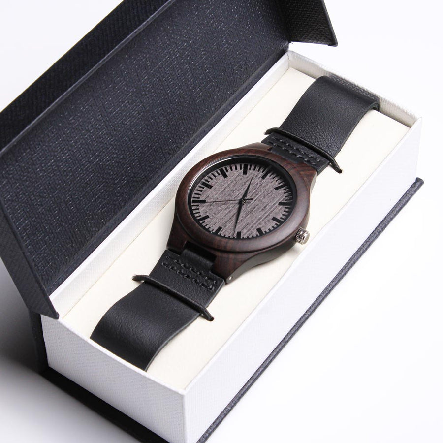 Live Your Truth Wooden Watch –T Symbol Men's Watch