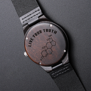 Live Your Truth Wooden Watch –T Symbol Men's Watch