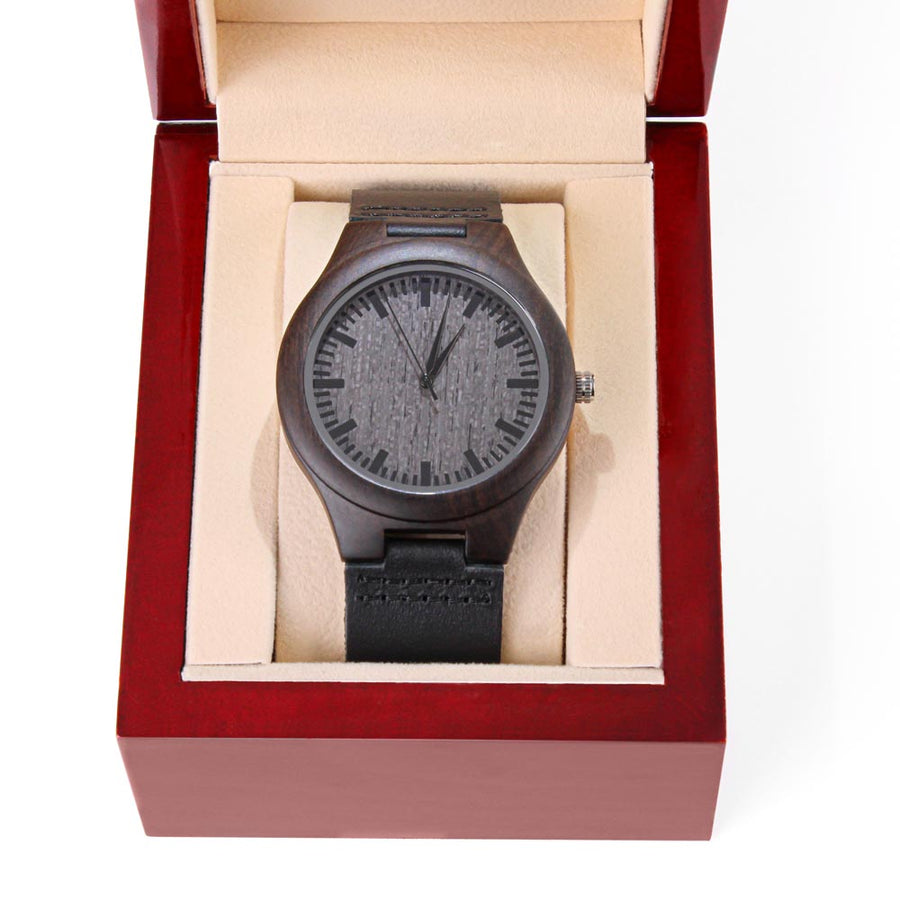 Live Your Truth Wooden Watch –T Symbol Men's Watch