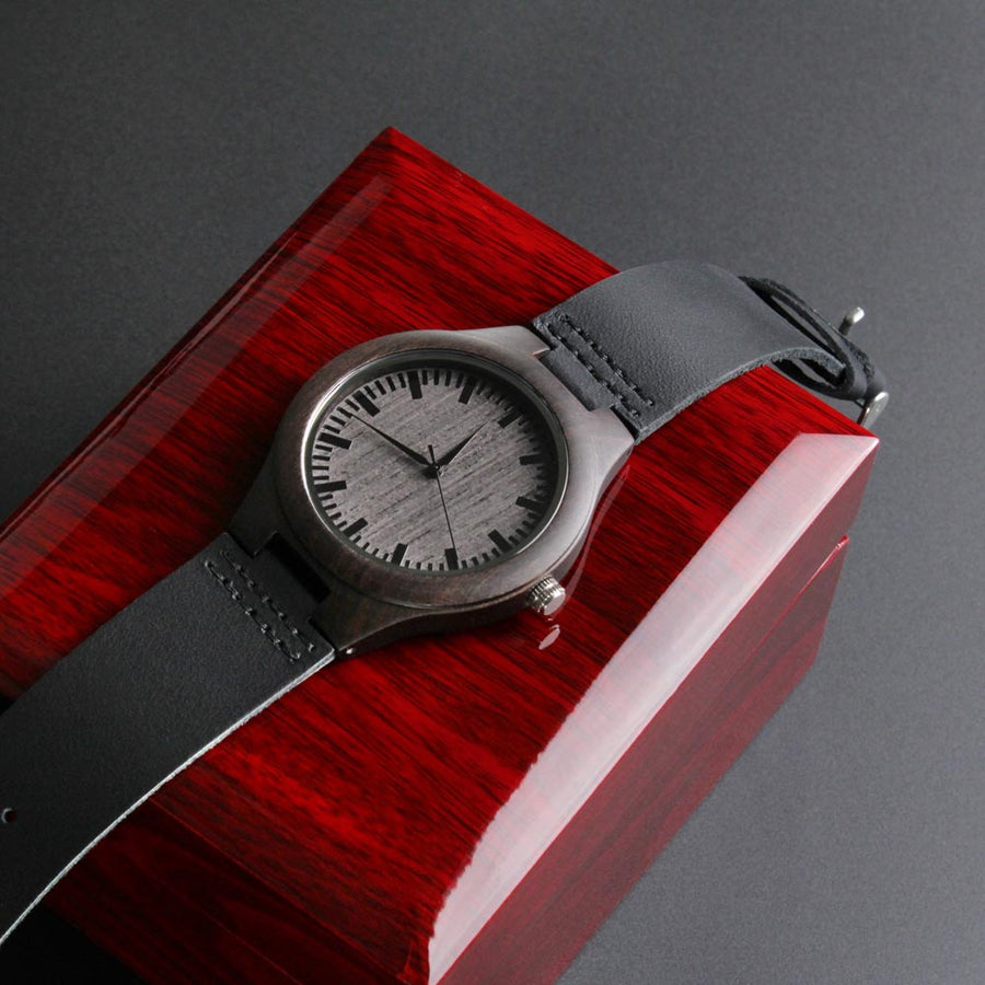 Live Your Truth Wooden Watch –T Symbol Men's Watch