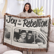 Joy Is Our Rebellion Blanket – Cozy Queer Art Throw Celebrating Love & Resilience
