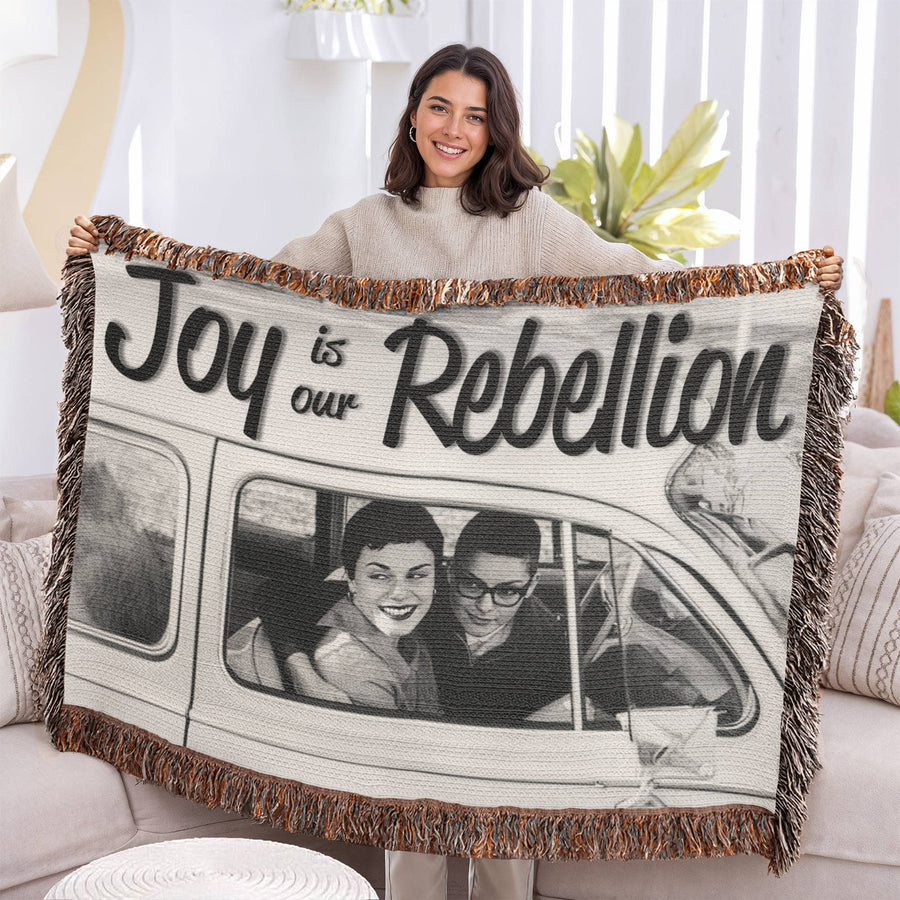 Joy Is Our Rebellion Blanket – Cozy Queer Art Throw Celebrating Love & Resilience