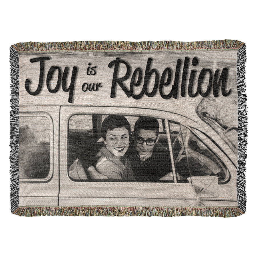 Joy Is Our Rebellion Blanket – Cozy Queer Art Throw Celebrating Love & Resilience
