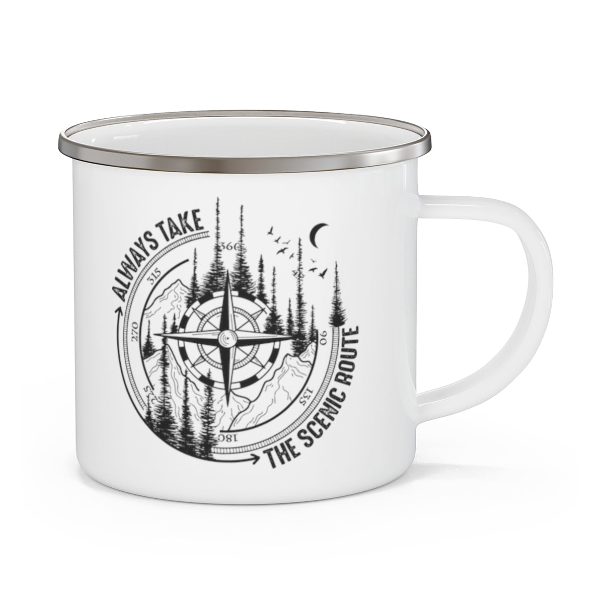 Always Take The Scenic Route | Enamel Camping Mug