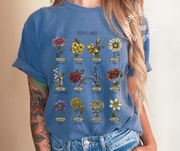 Birth Flowers Boho Tee | Comfort Colors® T-Shirt