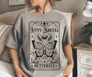 Anti-Social Butterfly Tarot | Mystical Comfort Colors® Tee