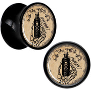 Witches Brew Poison Potion Halloween Black Acrylic Plug Set 0G to 20mm