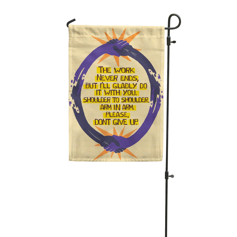 Don't Give Up Garden Flag
