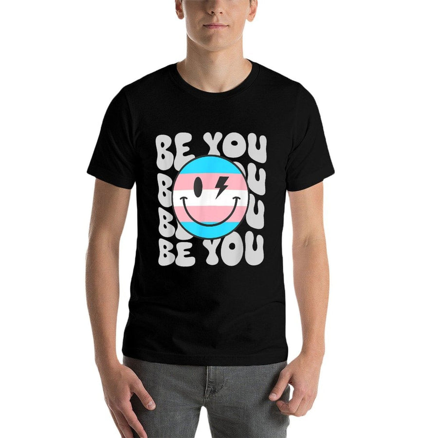 Be You Groovy Smile Face Hippie LGBTQ Transgender Trans  Classic T-Shirt