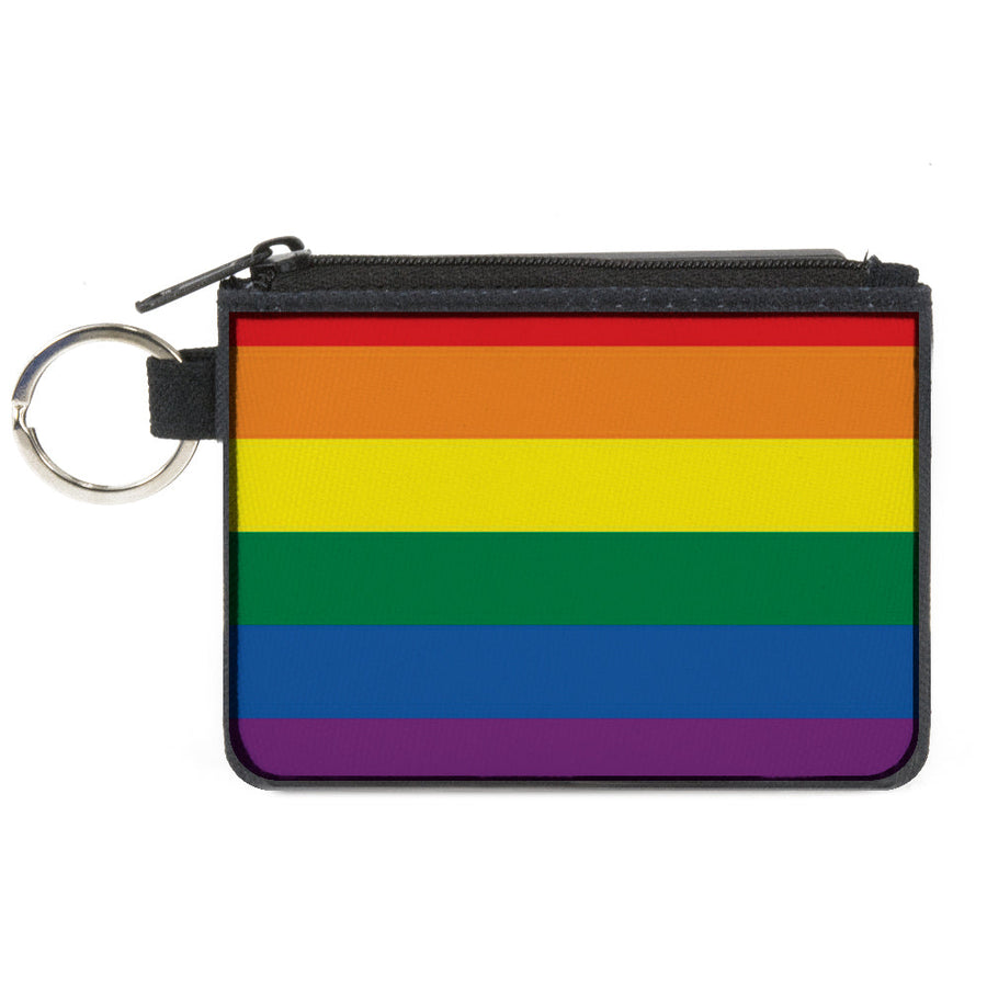 Rainbow Pride Flag Canvas Zipper Wallet X-SMALL