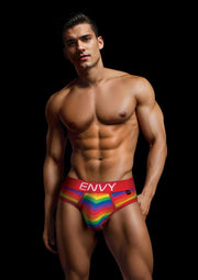 Envy Rainbow Pride Brief-Red-Lxl