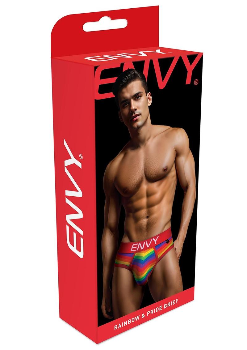 Envy Rainbow Pride Brief-Red-Sm