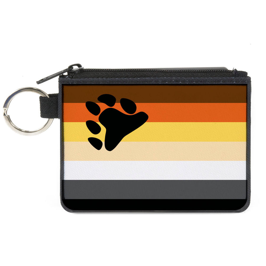 Bear Pride Flag X-SMALL Canvas Zipper Change Wallet