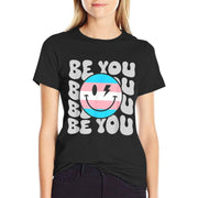 Be You Groovy Smile Face Hippie LGBTQ Transgender Trans  Classic T-Shirt
